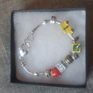 School theme charm bracelet